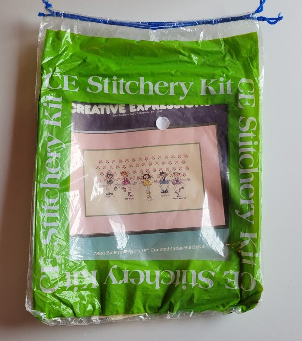 Creative Expressions #7800 Ballerinas Counted Cross Stitch Kit 1981 Sealed